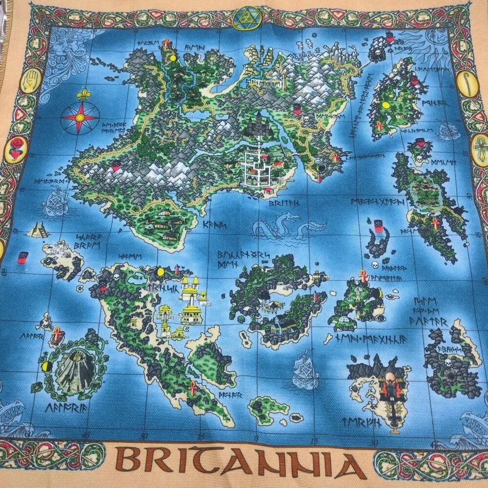 Rare Ultima IX Ascension Cloth Map 15